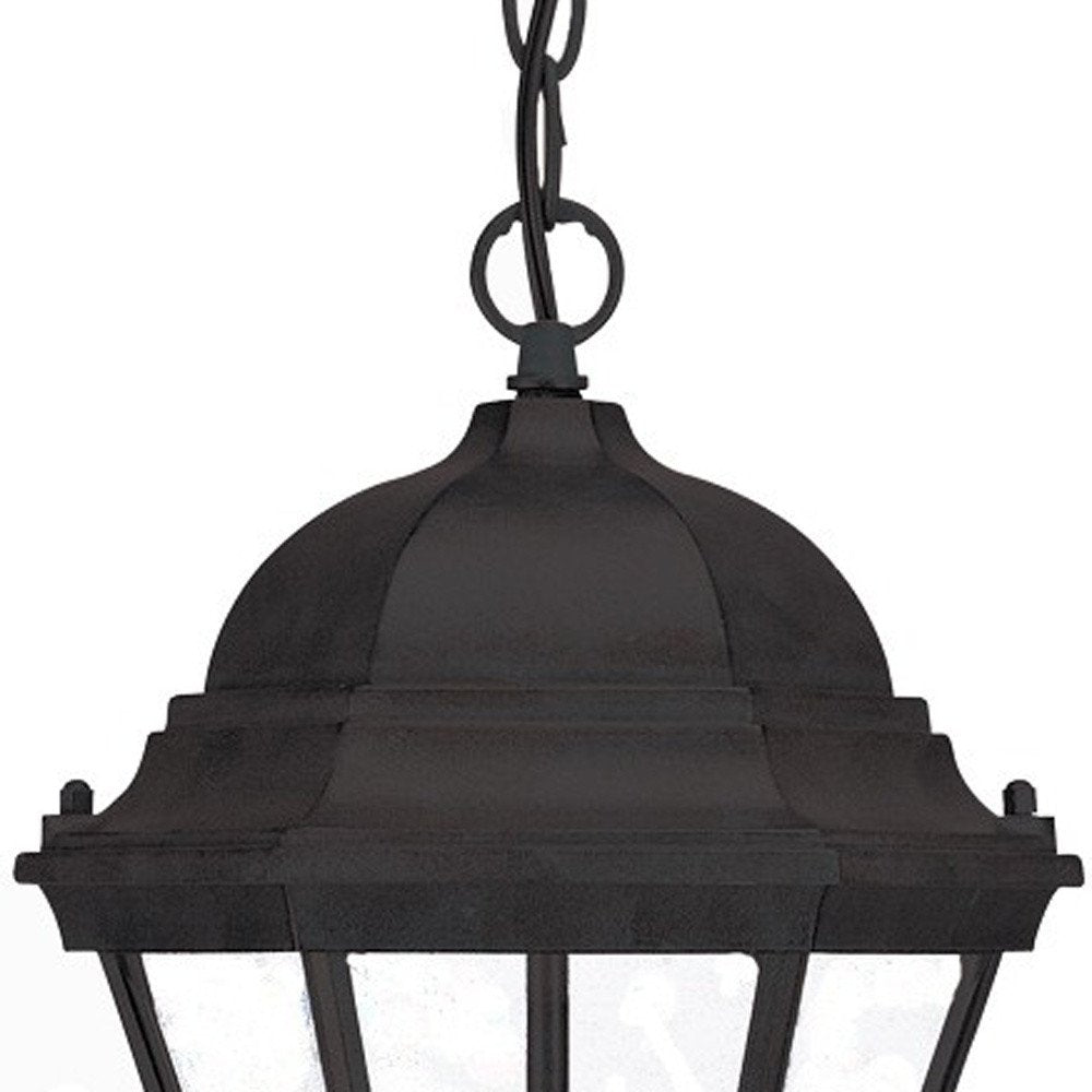 Three Light Matte Black Carousel Lantern Hanging Light — view 4
