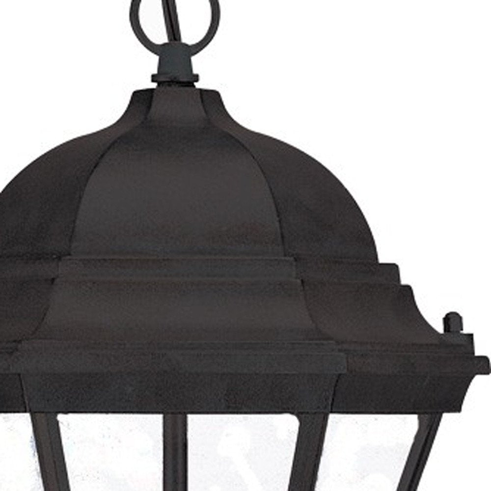 Three Light Matte Black Carousel Lantern Hanging Light — view 5