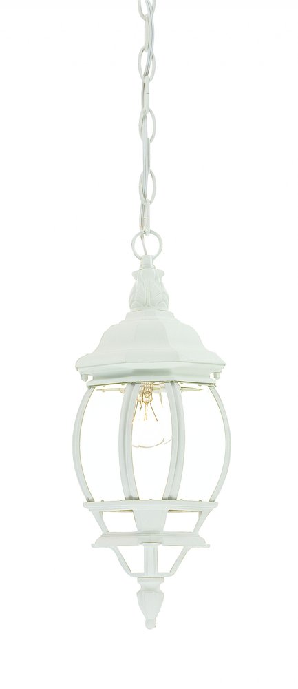 White Glass Globe Hanging Light — view 3