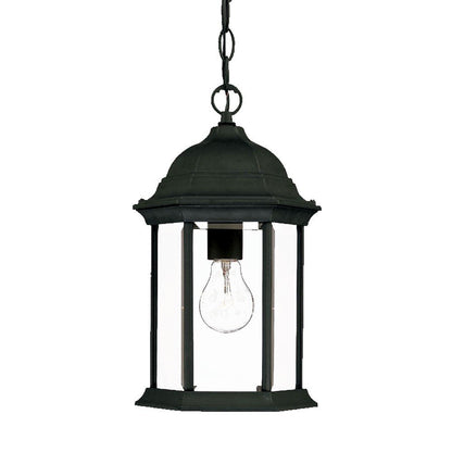 Matte Black Glass Lantern Hanging Light HomeRoots