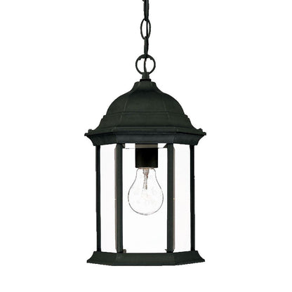 Matte Black Glass Lantern Hanging Light HomeRoots
