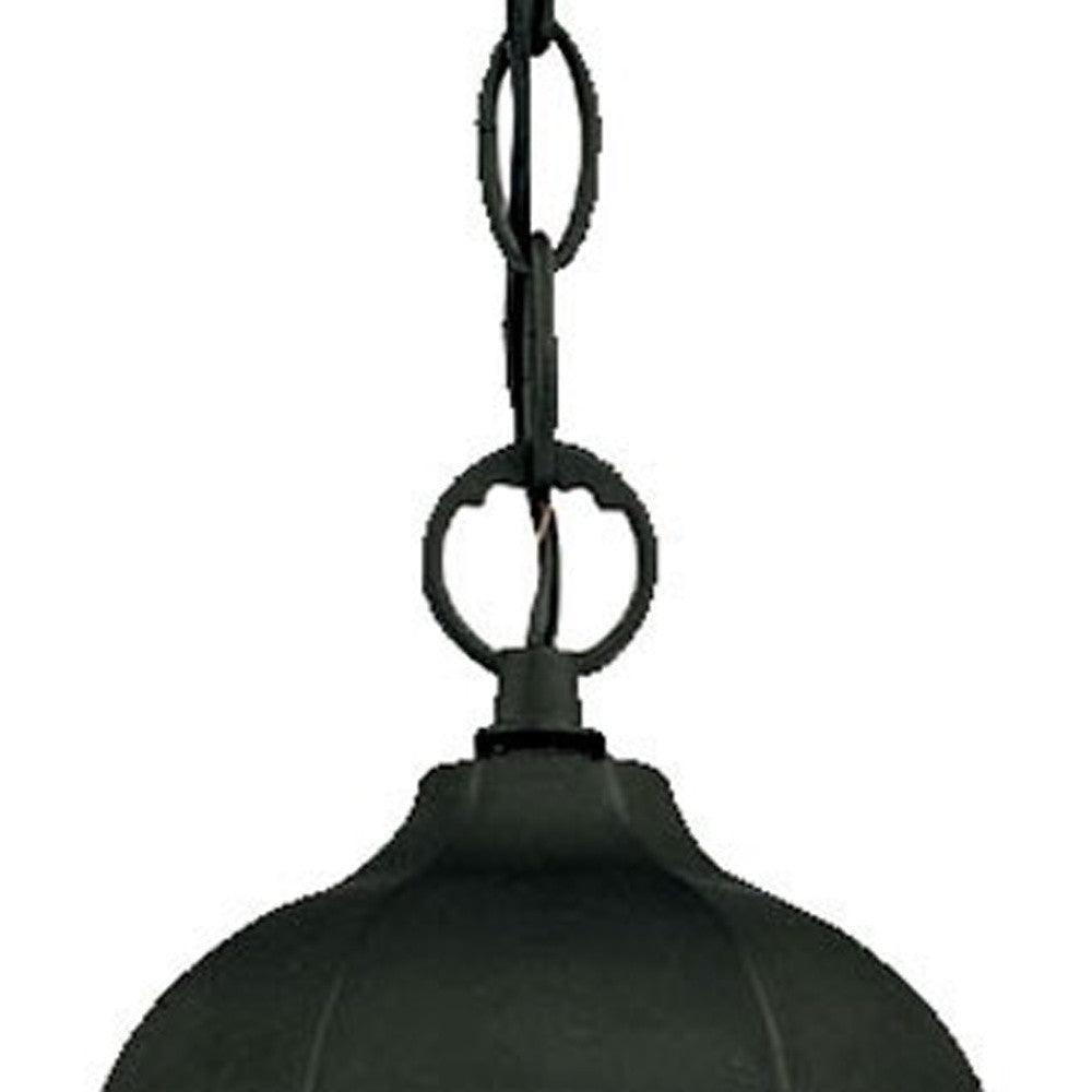 Matte Black Glass Lantern Hanging Light - FurniFindUSA