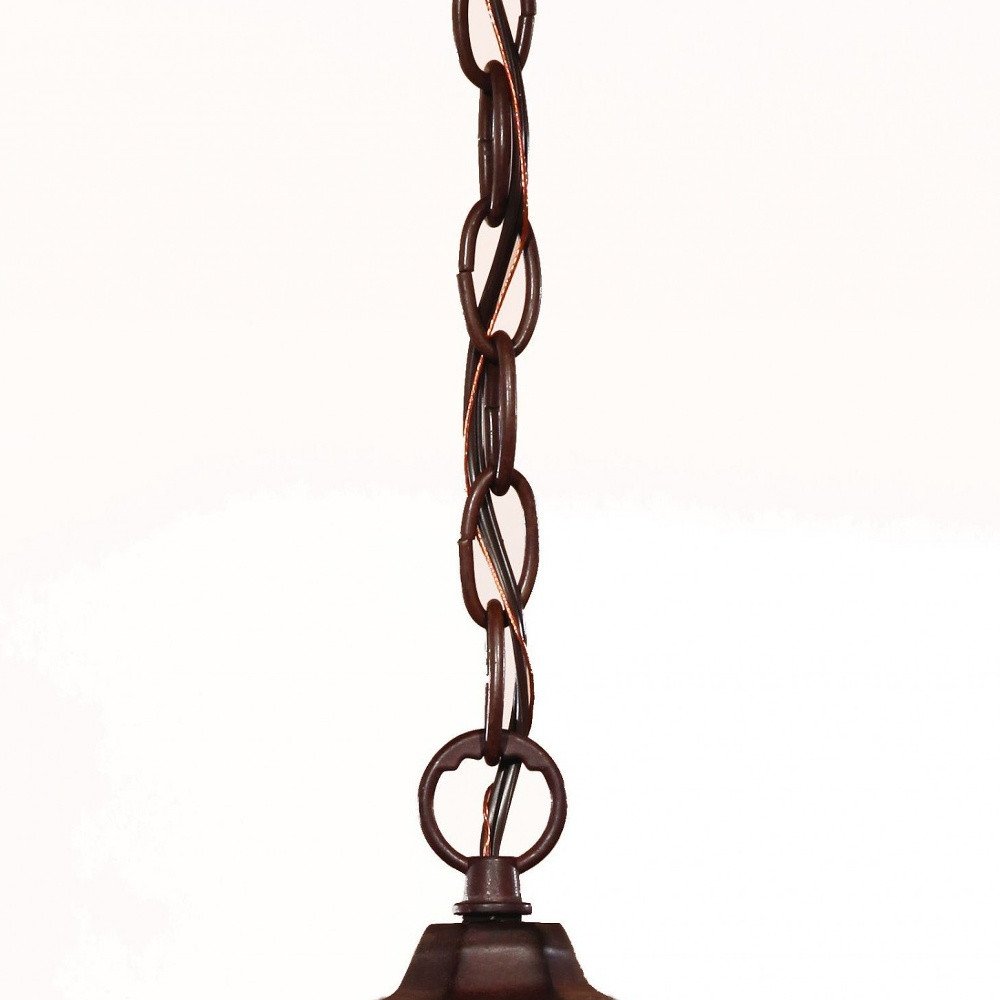 Brown Lantern Beveled Metal Dimmable Chandelier With Clear Shades HomeRoots