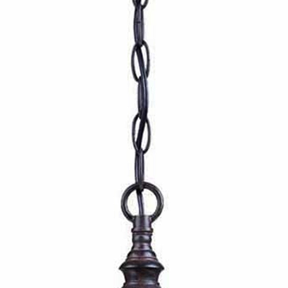Three Light Dark Brown Eastern Lantern Hanging Light — view 4