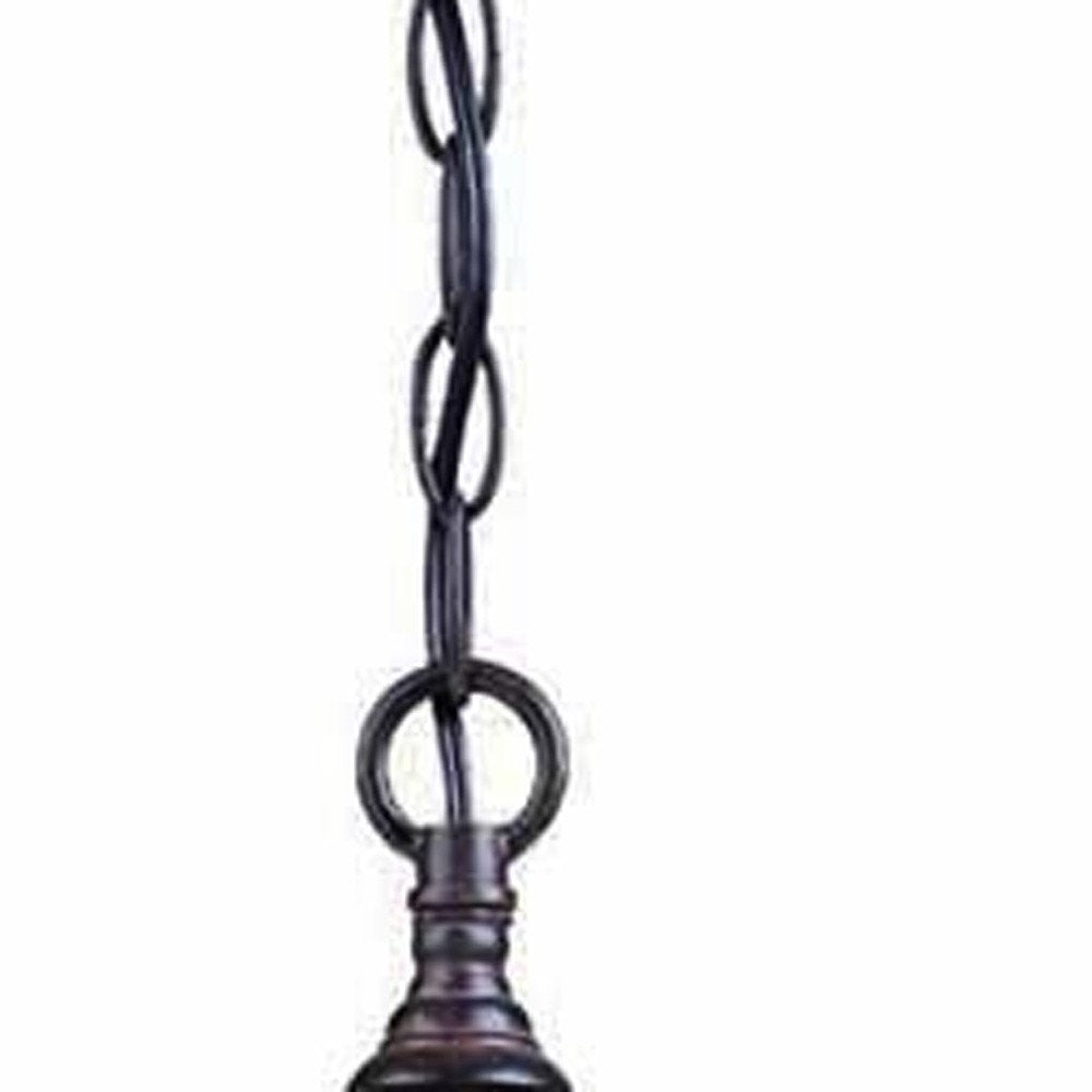 Three Light Dark Brown Eastern Lantern Hanging Light — view 5