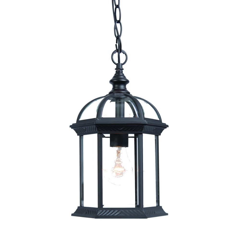 Matte Black Cage Hanging Light HomeRoots
