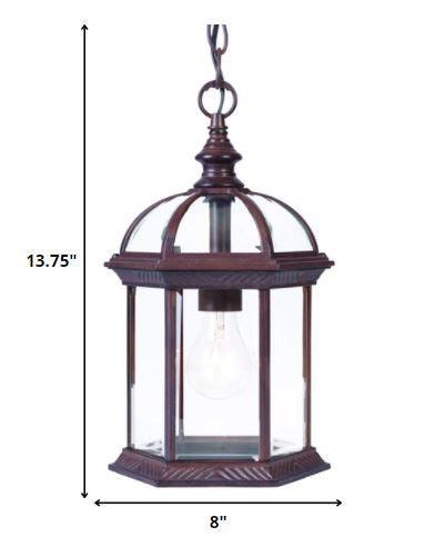 Dark Brown Cage Hanging Light - FurniFindUSA