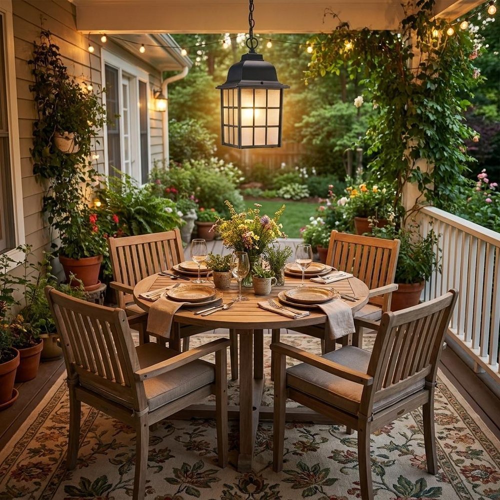 Matte Black Window Pane Lantern Hanging Light HomeRoots