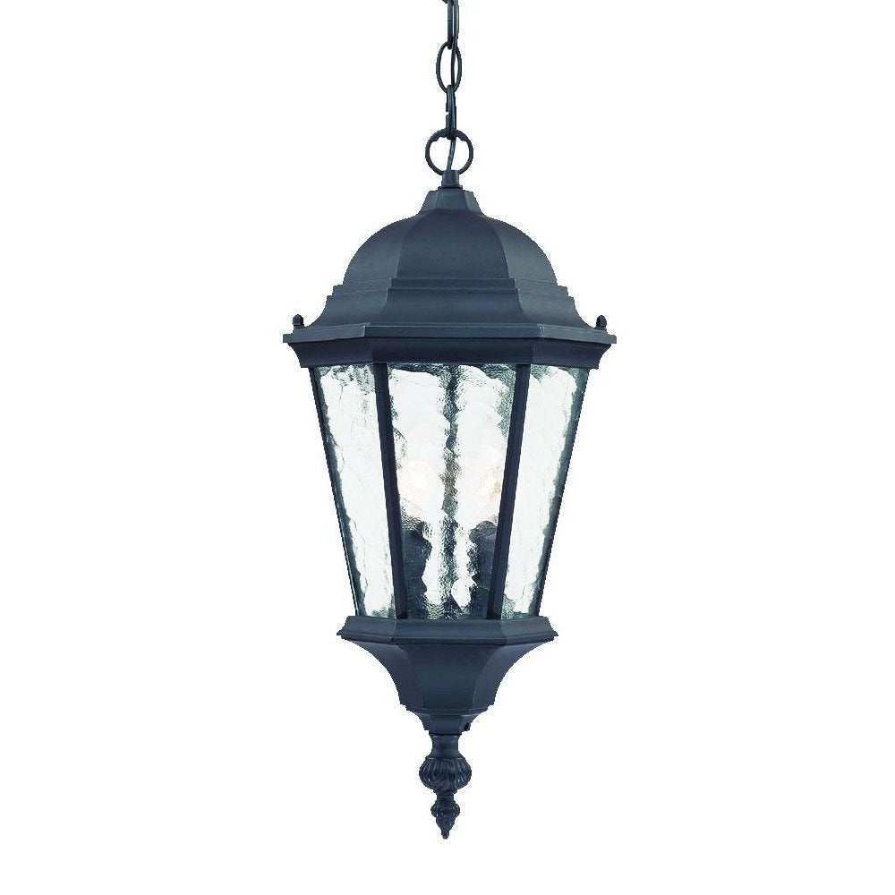Two Light Matte Black Carousel Lantern Hanging Light HomeRoots