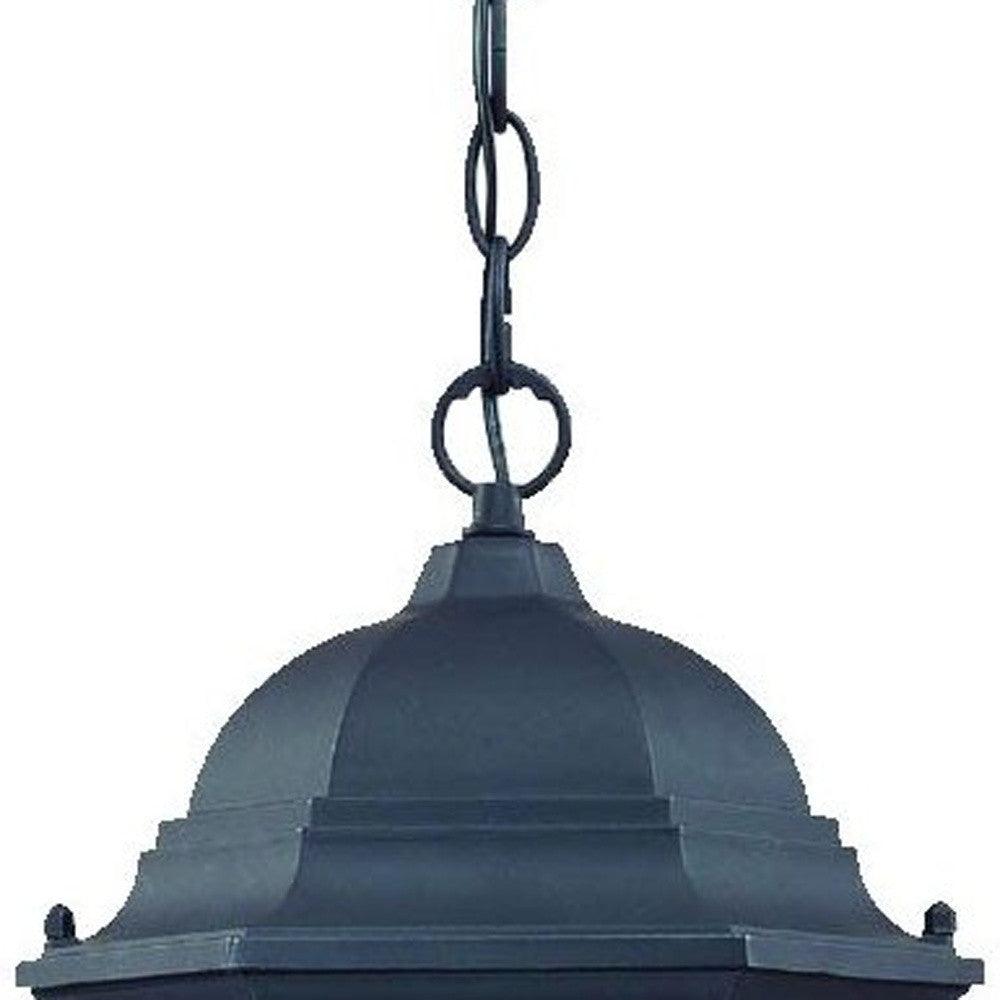 Two Light Matte Black Carousel Lantern Hanging Light - FurniFindUSA