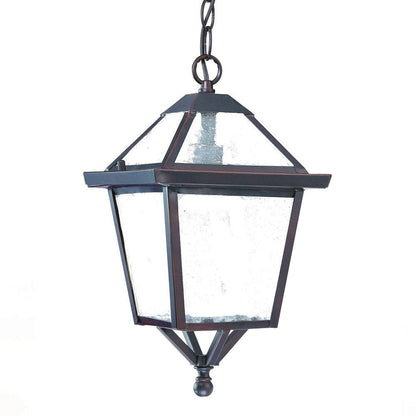 Antique Bronze Glass Hanging Lantern Light HomeRoots