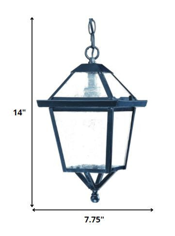 Matte Black Hanging Lantern Light HomeRoots