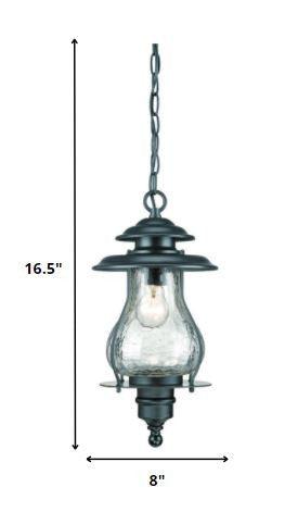 Matte Black Oil Lantern Hanging Light - FurniFindUSA