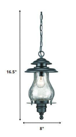 Matte Black Oil Lantern Hanging Light HomeRoots