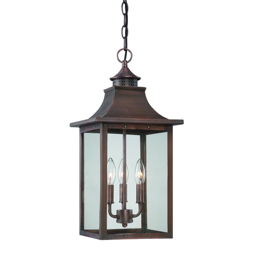 St. Charles 3-Light Acopper Patina Hanging Light — view 3