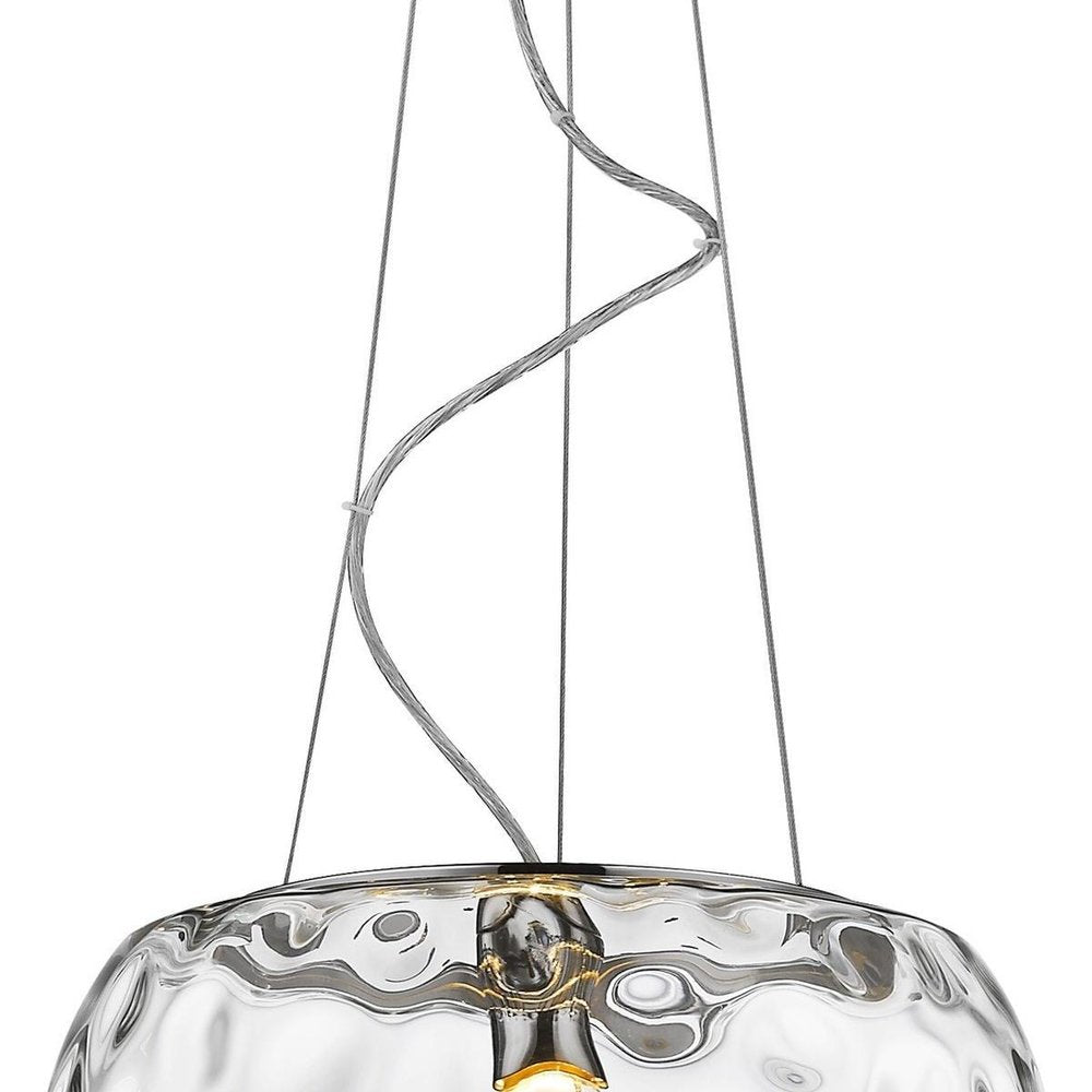 Clear Metal Dimmable Ceiling Light With White Shades HomeRoots