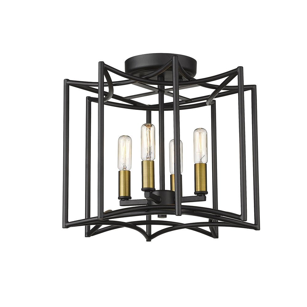 Rhian 4-Light Matte Black Pendant — view 9