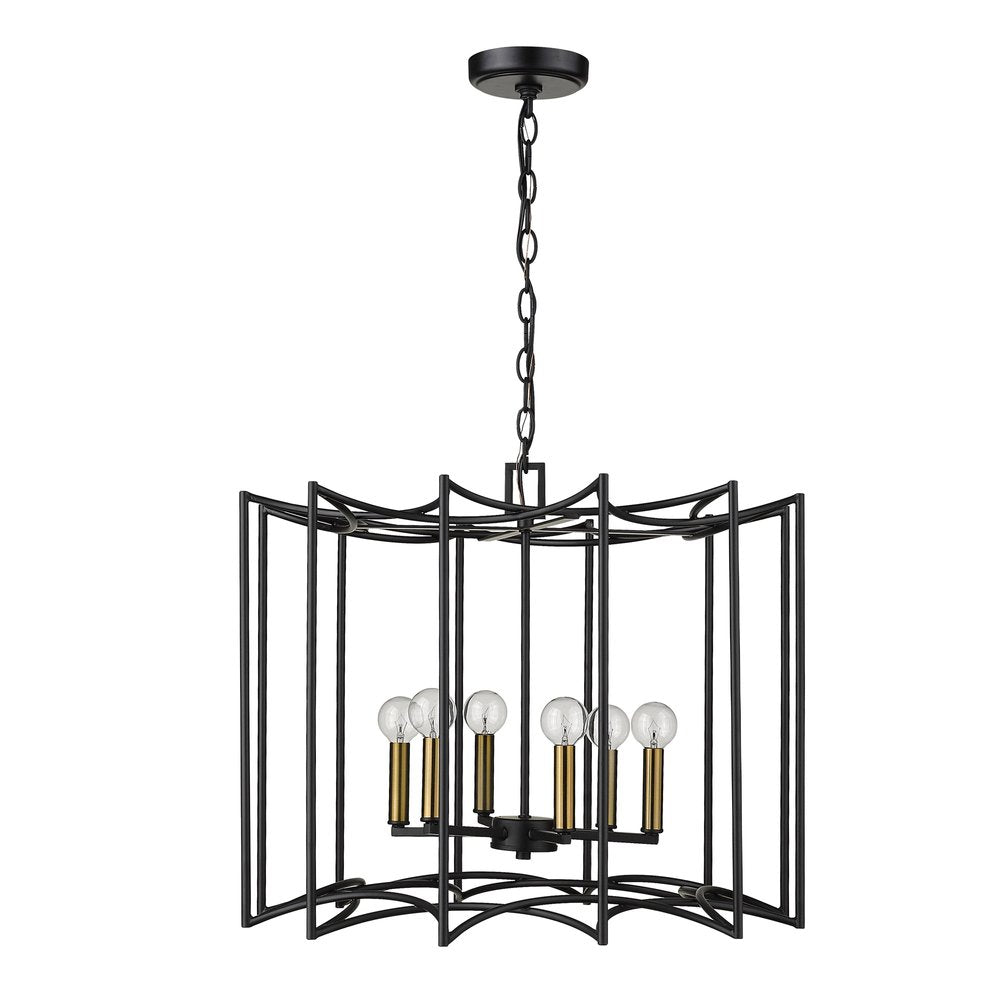 Rhian 8-Light Matte Black Pendant — view 2