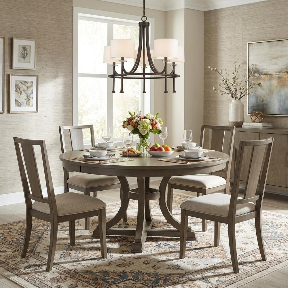 Brown Candle Style Five Light Metal and Crystals Dimmable Chandelier With White Shades — view 6