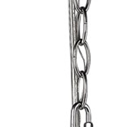 Silver Candle Style Five Light Metal and Crystals Dimmable Chandelier With White Shades HomeRoots