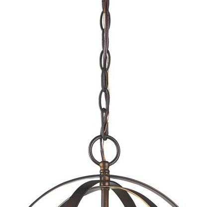 Olivia 1-Light Oil-Rubbed Bronze Crystal Globe Pendant HomeRoots