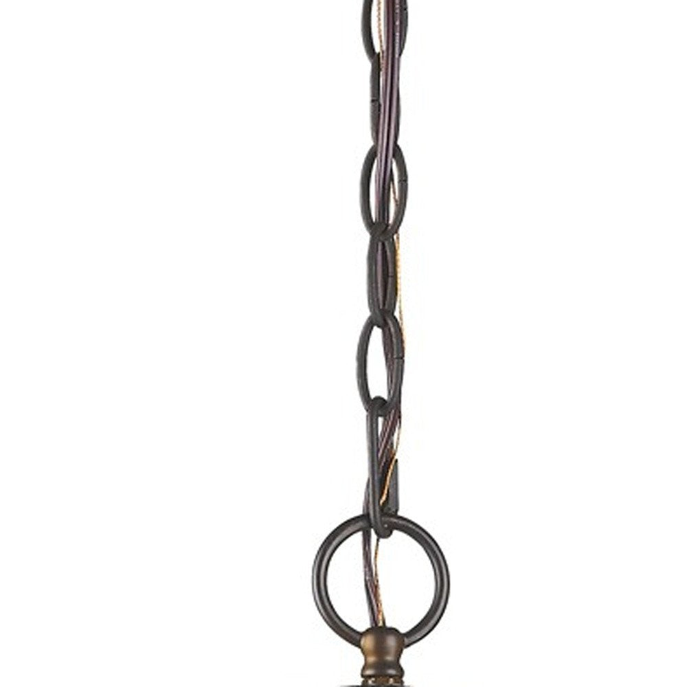 Olivia 1-Light Oil-Rubbed Bronze Crystal Globe Pendant HomeRoots