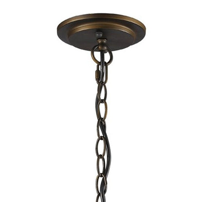 Brown Crystal Dimmable Ceiling Light With Brown Shades HomeRoots