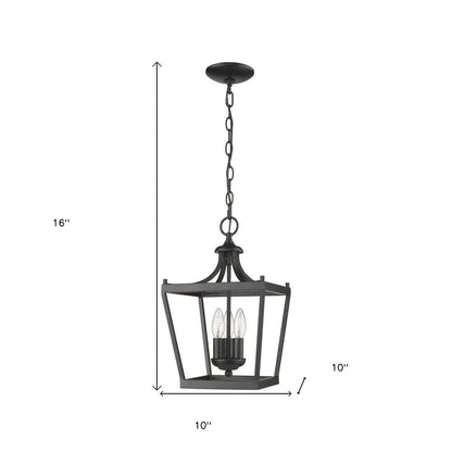 Vintage Black Metal Tapered Hanging Light HomeRoots