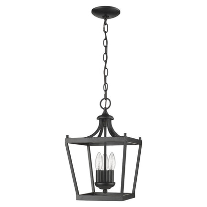 Vintage Black Metal Tapered Hanging Light HomeRoots