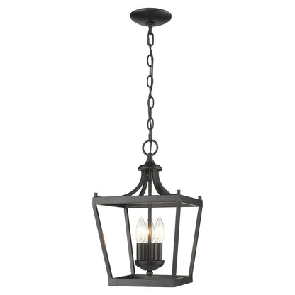 Vintage Black Metal Tapered Hanging Light HomeRoots