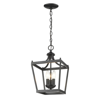 Vintage Black Metal Tapered Hanging Light HomeRoots