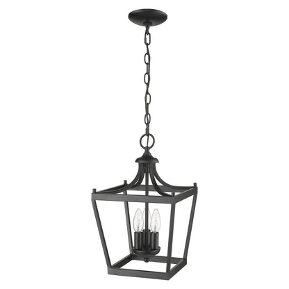 Vintage Black Metal Tapered Hanging Light HomeRoots