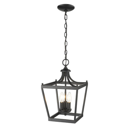 Vintage Black Metal Tapered Hanging Light HomeRoots