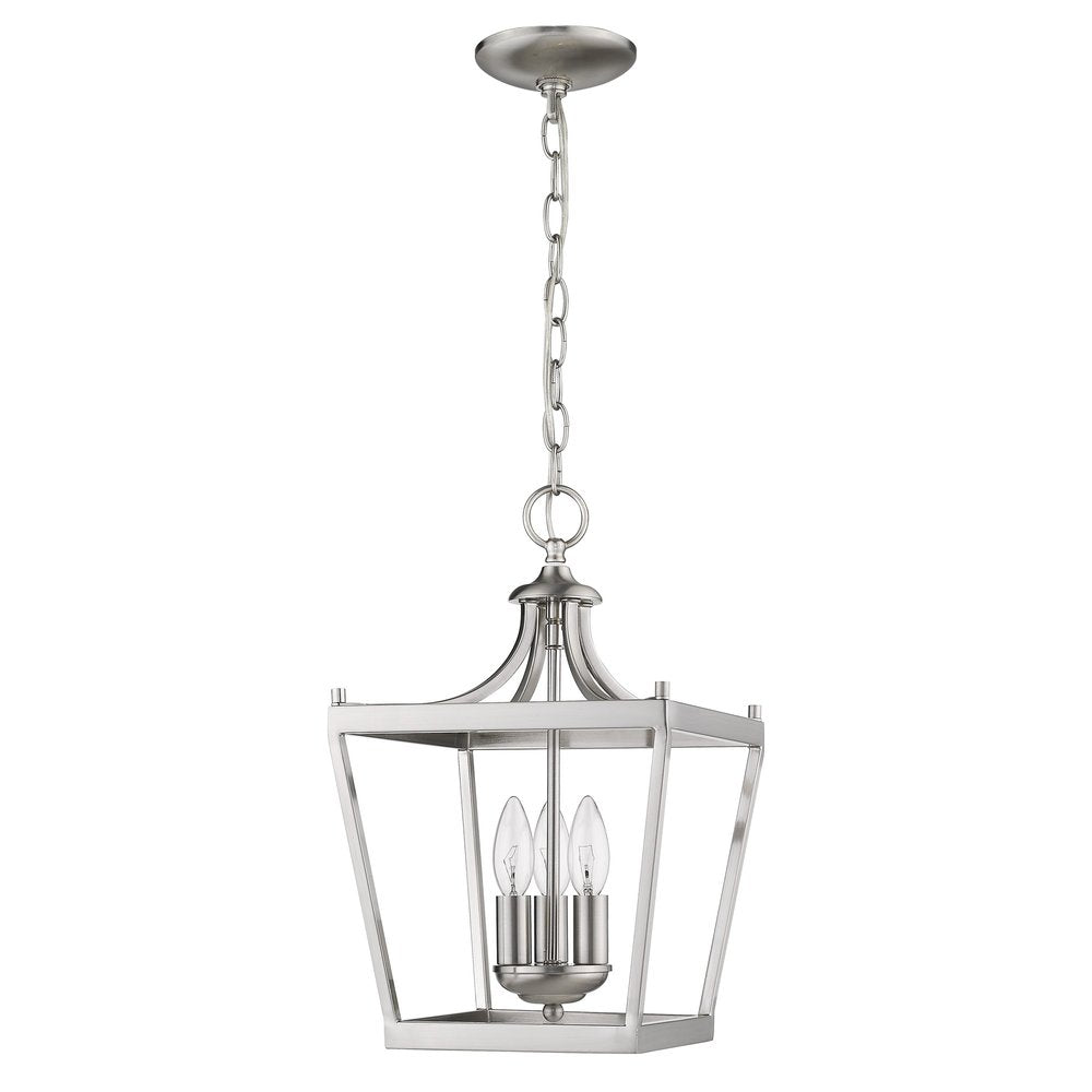 Vintage Silver Metal Tapered Hanging Light HomeRoots