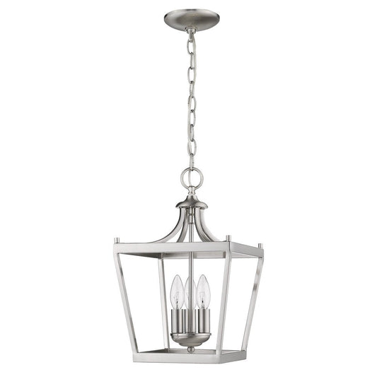 Vintage Silver Metal Tapered Hanging Light HomeRoots