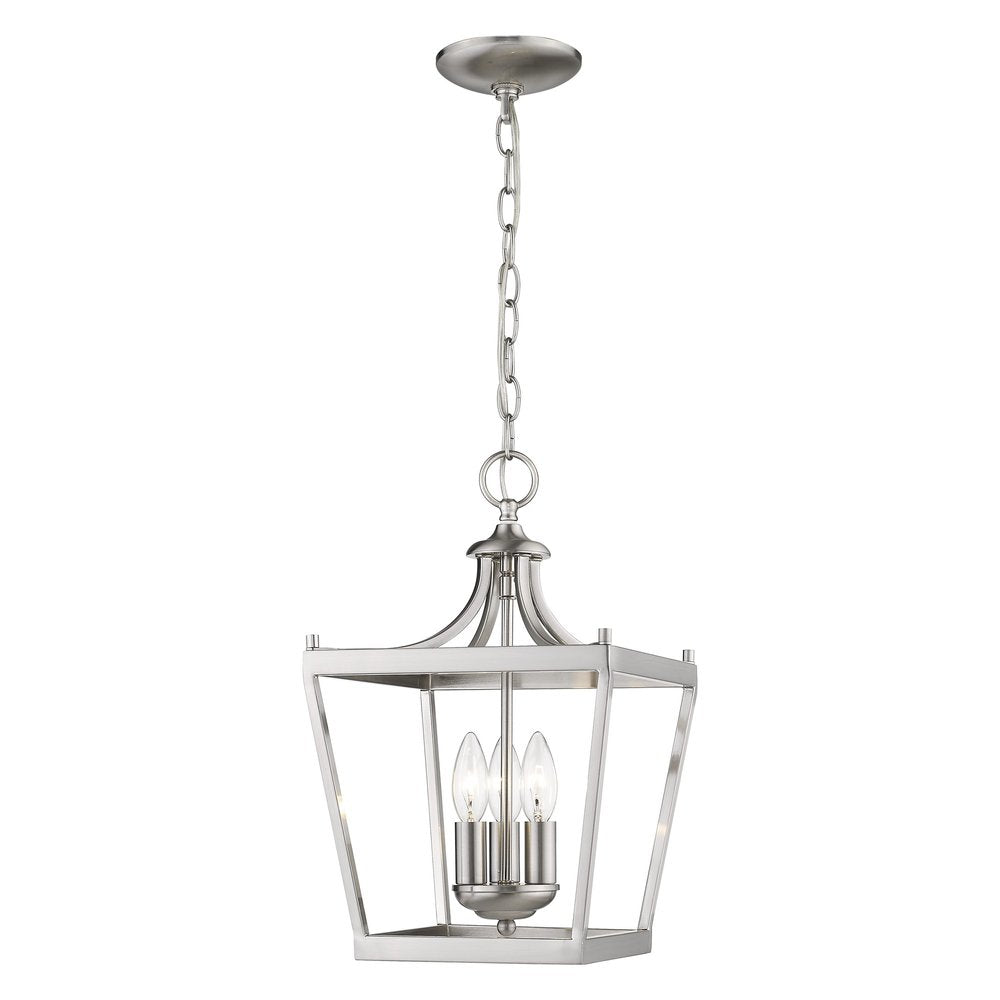 Vintage Silver Metal Tapered Hanging Light HomeRoots