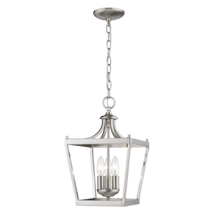 Vintage Silver Metal Tapered Hanging Light HomeRoots