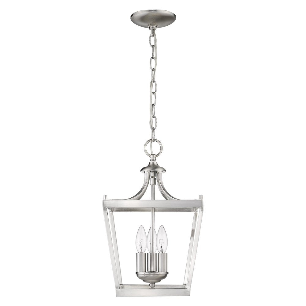 Vintage Silver Metal Tapered Hanging Light HomeRoots