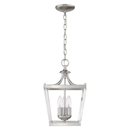 Vintage Silver Metal Tapered Hanging Light HomeRoots