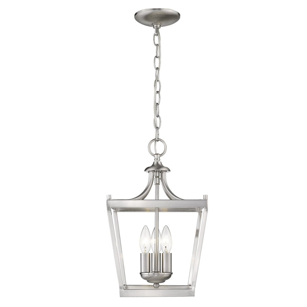 Vintage Silver Metal Tapered Hanging Light HomeRoots