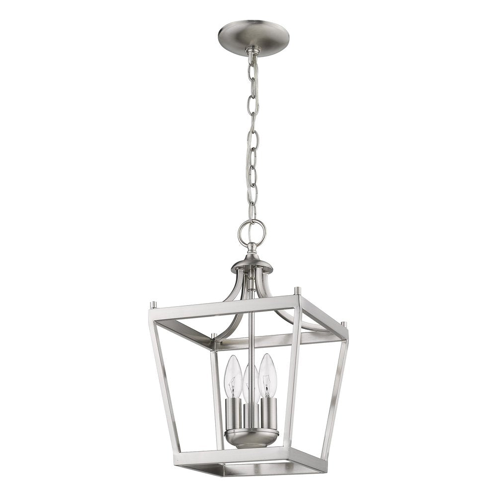 Vintage Silver Metal Tapered Hanging Light HomeRoots