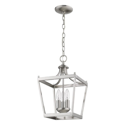 Vintage Silver Metal Tapered Hanging Light HomeRoots
