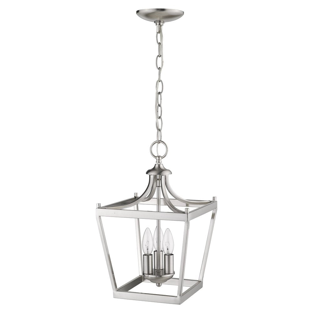 Vintage Silver Metal Tapered Hanging Light HomeRoots