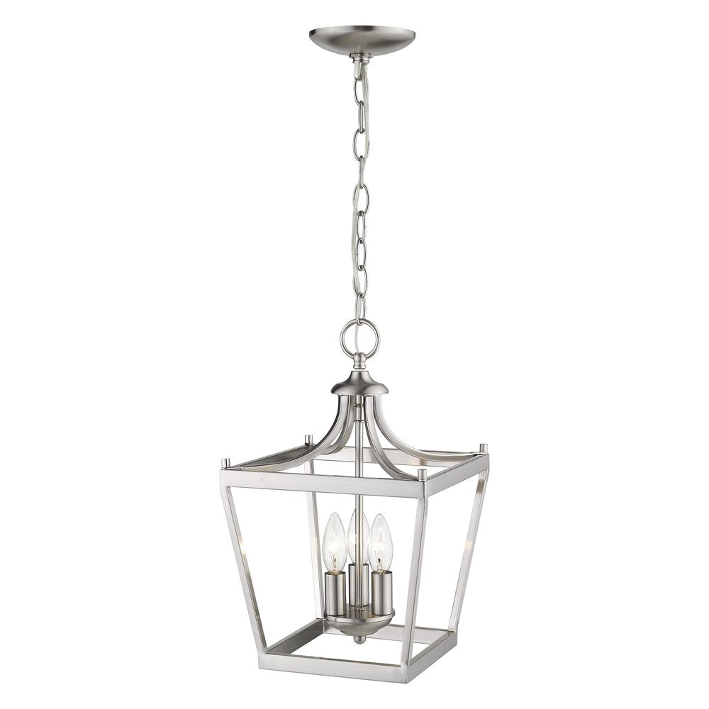 Vintage Silver Metal Tapered Hanging Light HomeRoots