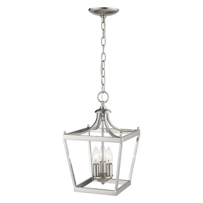 Vintage Silver Metal Tapered Hanging Light HomeRoots
