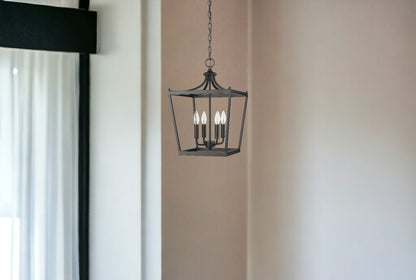 Kennedy 4-Light Matte Black Pendant HomeRoots