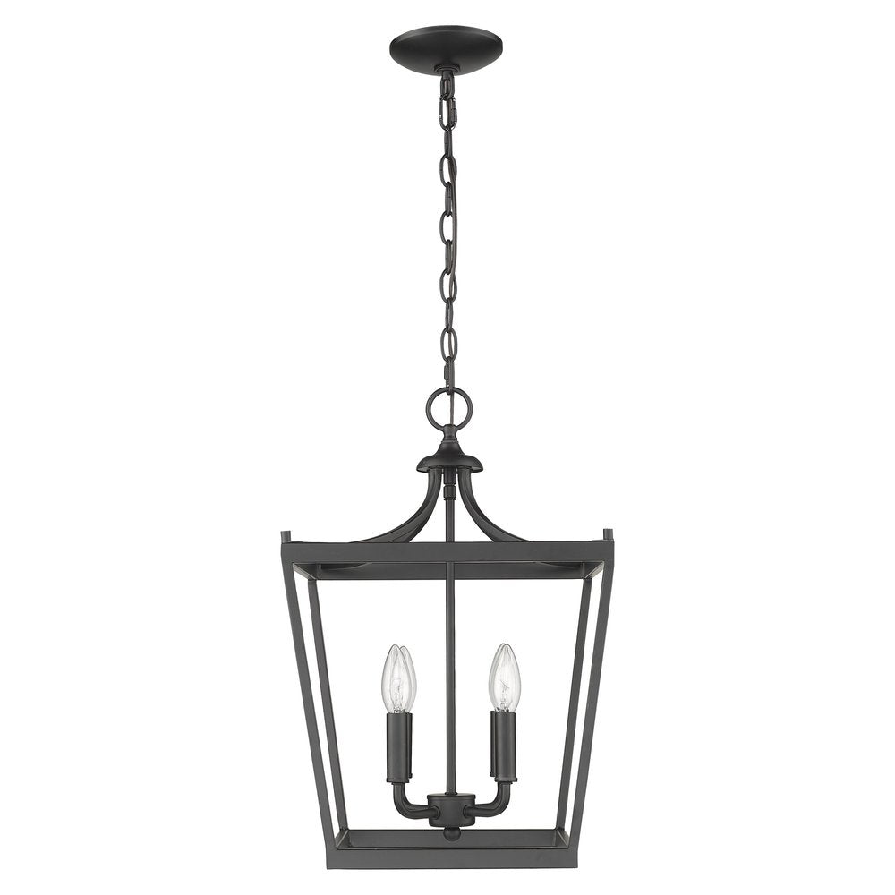 Black Metal Four Light Dimmable Ceiling Light HomeRoots