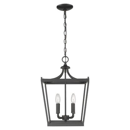Black Metal Four Light Dimmable Ceiling Light HomeRoots