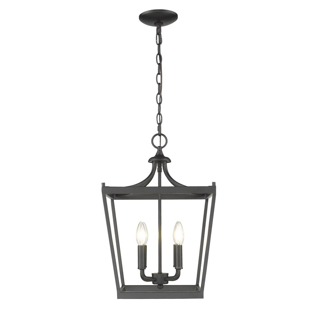 Black Metal Four Light Dimmable Ceiling Light HomeRoots
