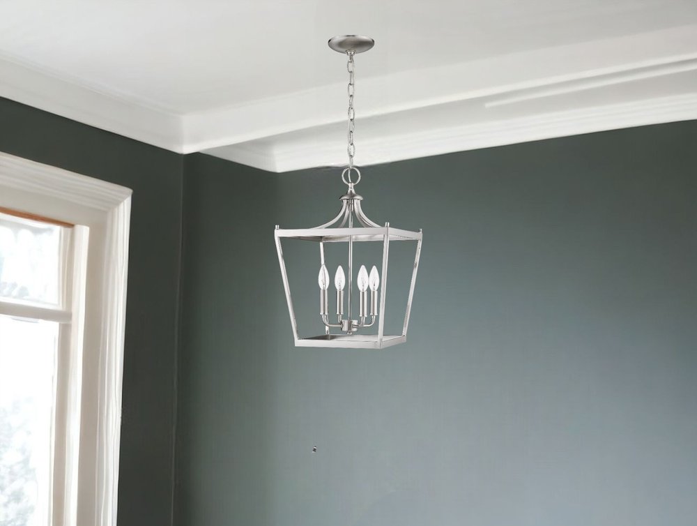 Kennedy 4-Light Satin Nickel Pendant HomeRoots